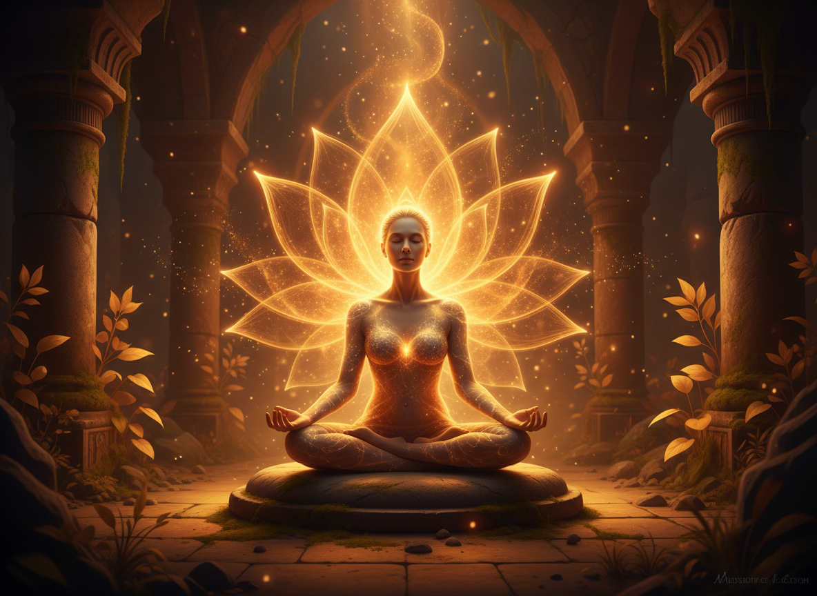 Symbolic artwork representing health and well-being