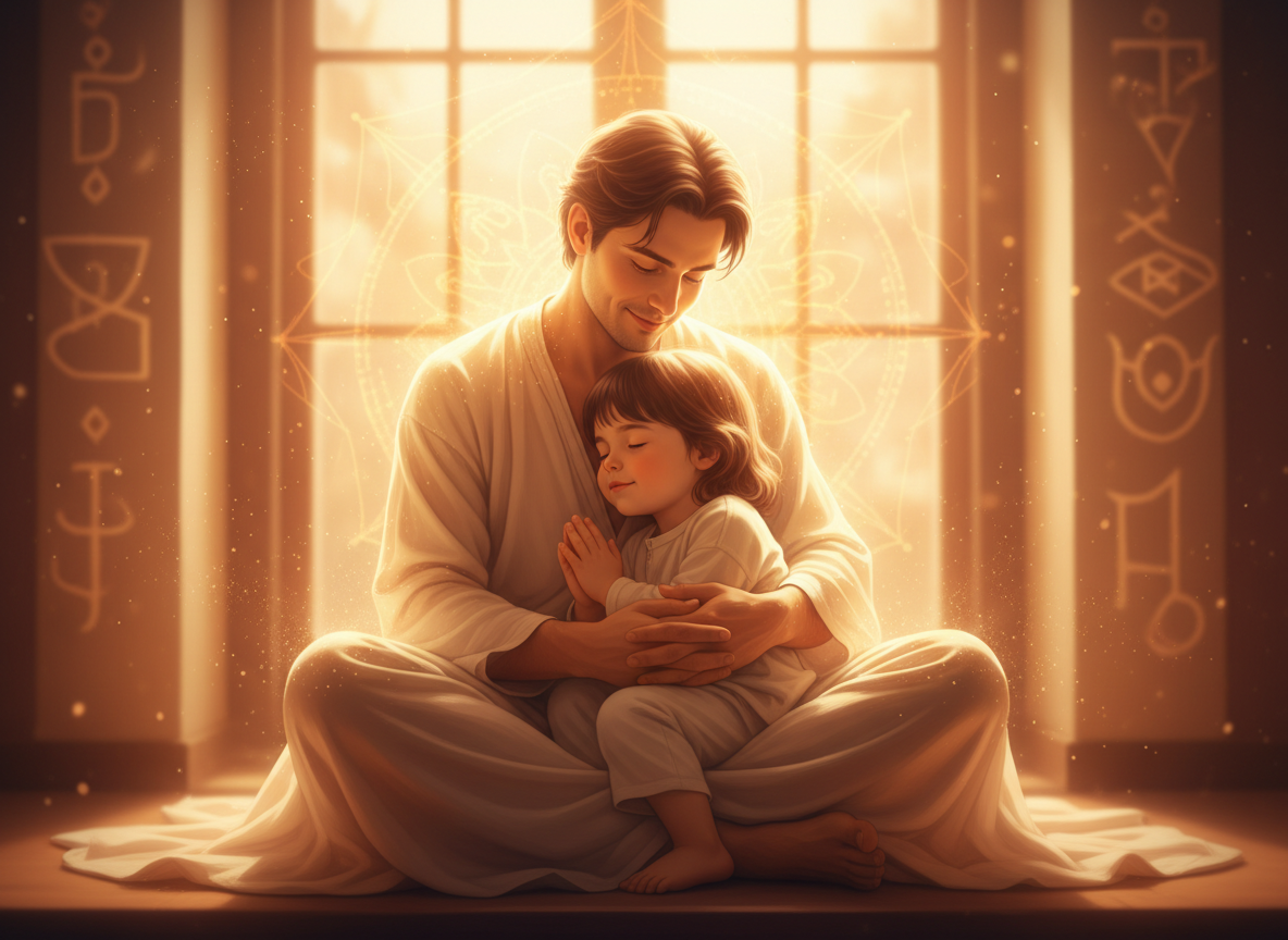 Symbolic artwork representing the parent and child bond